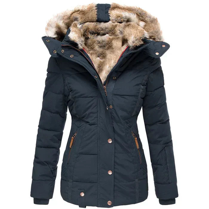 Belén™ - Warm winter coat with fur lining