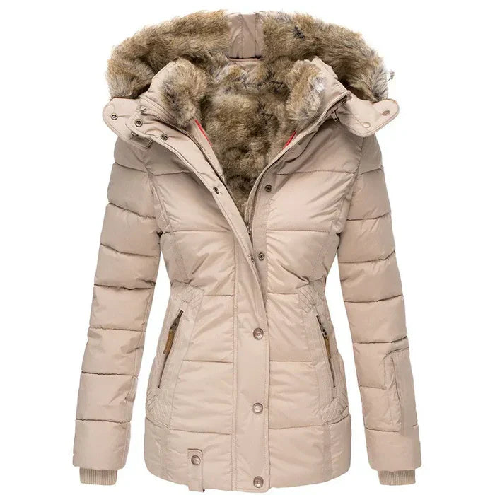 Belén™ - Warm winter coat with fur lining